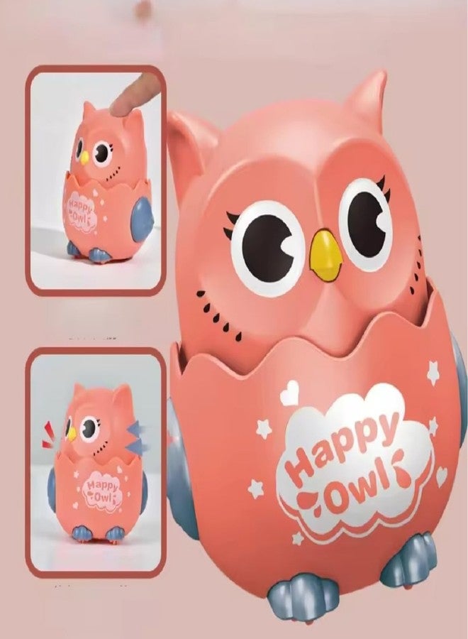 IndusBay® Set of 4, Cute Sliding Press & Release Owl, Squirrel, Duck & Penguin Inertia Press Run Slide Mini Cartoon Animal Wind Up Toys Birthday Return Gift for Toddler Boy Girls, Multicolor - Image 2
